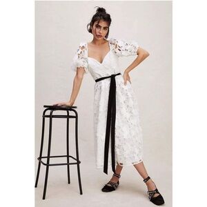 NWT NEW For Love & Lemons Free People Marlene Midi Dress White Lace Size Small S